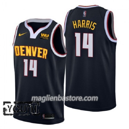Maglia NBA Denver Nuggets Gary Harris 14 2018-2019 Nike Navy Swingman - Bambino